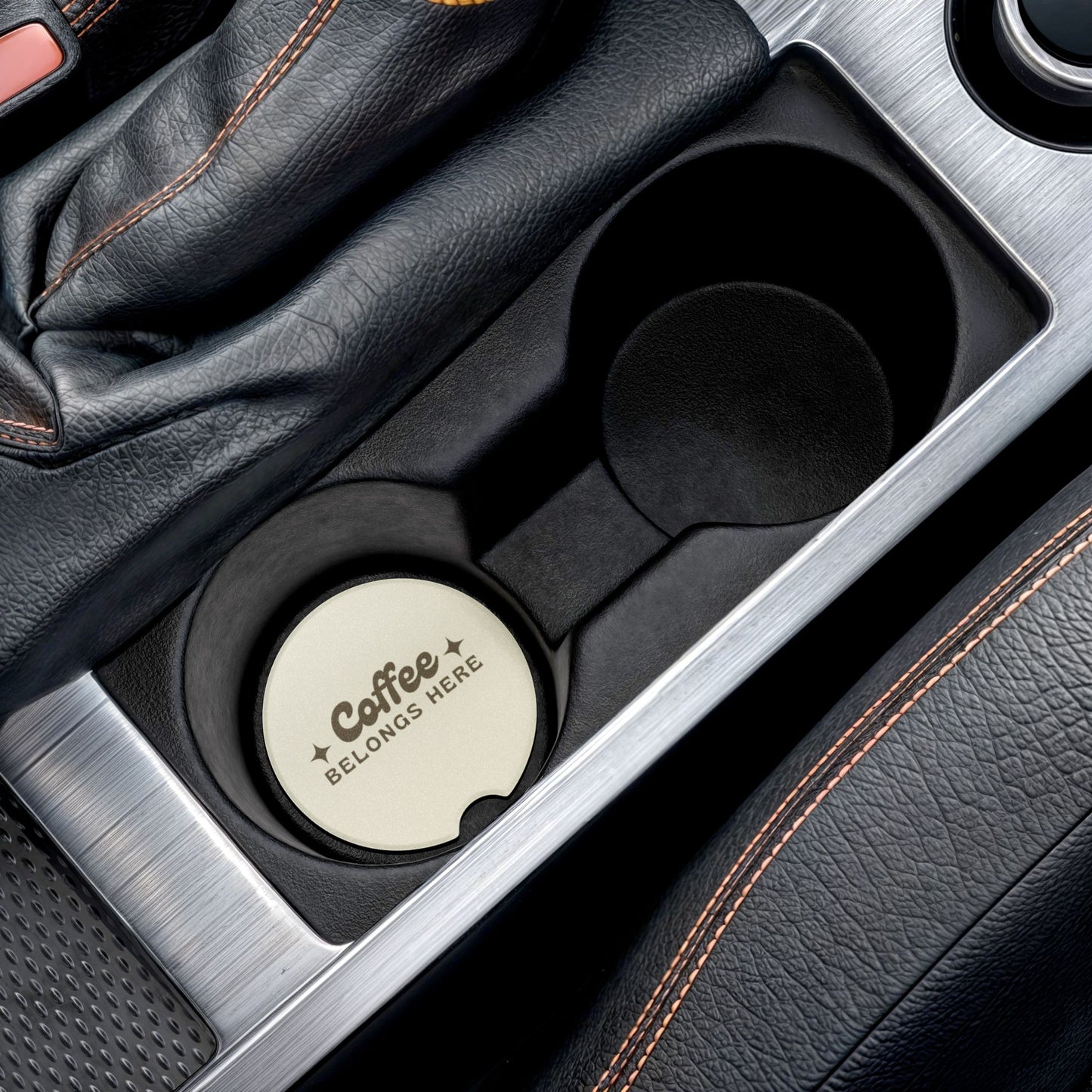 Car Coaster-Coffee Belongs Here