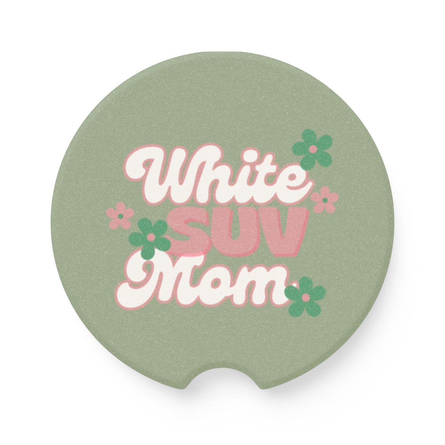 Car Coaster- White SUV Mom