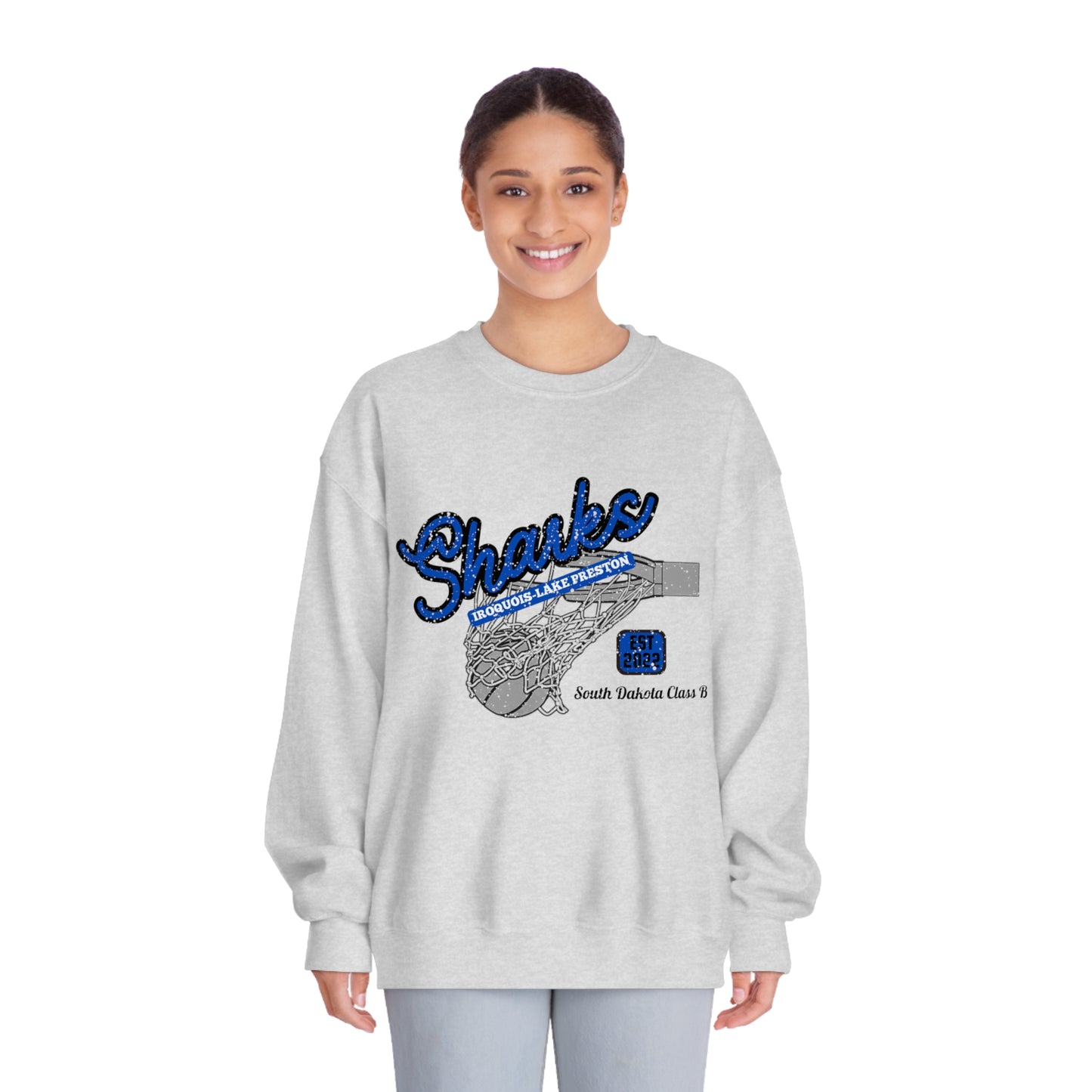 Sharks Vintage Net Unisex DryBlend® Crewneck Sweatshirt