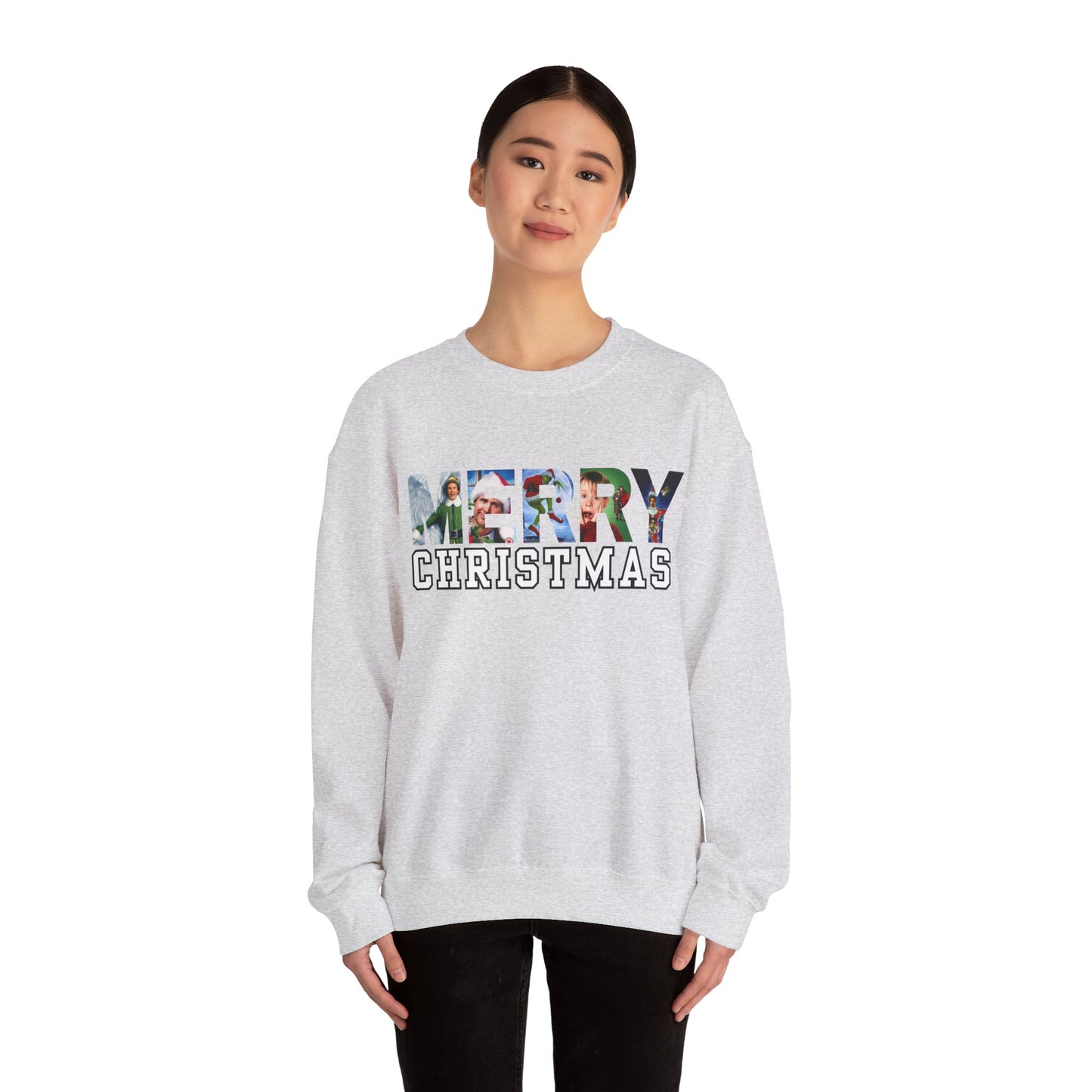Christmas Movie Crewneck Sweatshirt (grey)
