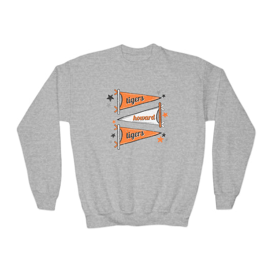 Howard Tigers Pennant Youth Crewneck Sweatshirt