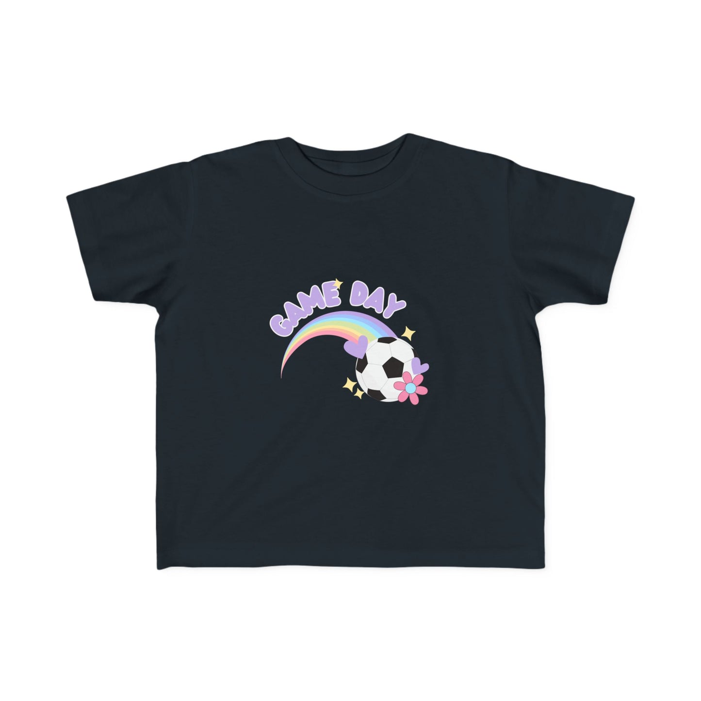 Rainbow Game Day toddler tee