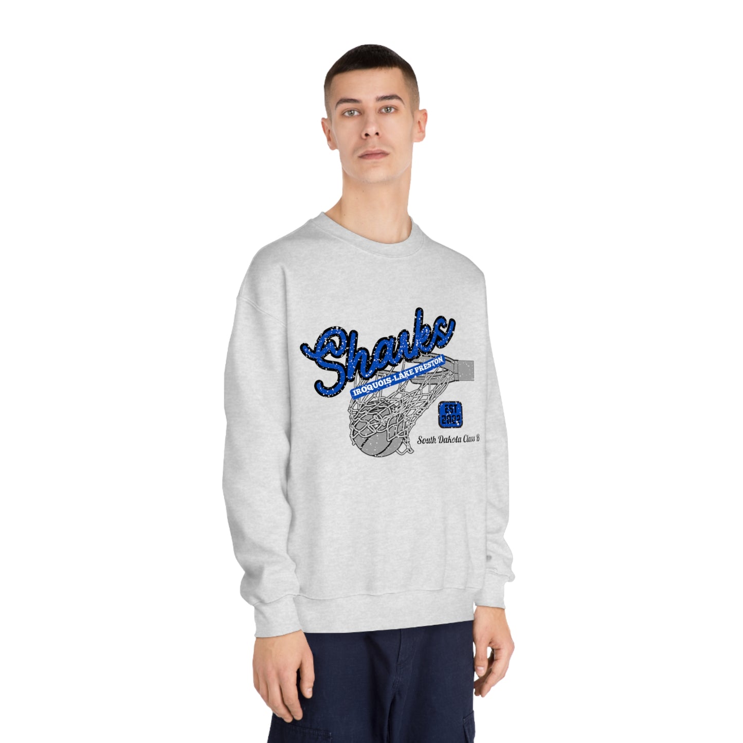 Sharks Vintage Net Unisex DryBlend® Crewneck Sweatshirt