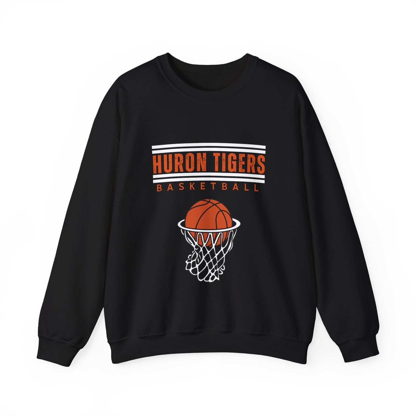 Huron Tigers Basketball Crewneck Sweatshirt - Chase 40