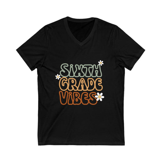 Sixth Grade Vibes Unisex V-Neck Tee