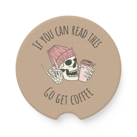 Car Coaster- Skull Go Get Coffee