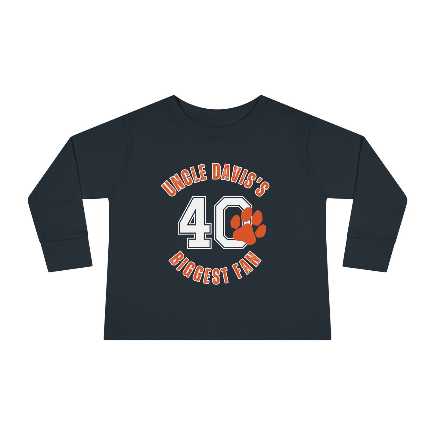 Uncle Davis' Biggest Fan Toddler Long Sleeve Tee