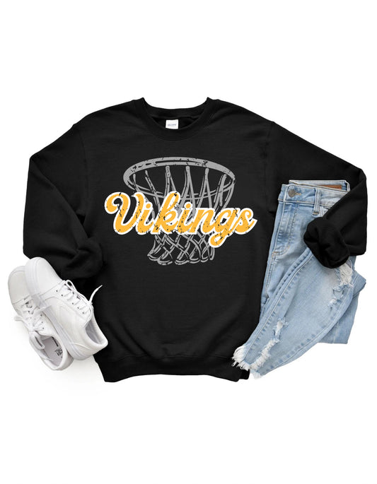 Vikings Basketball Unisex DryBlend® Crewneck Sweatshirt